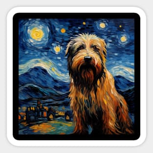 Briard dog painting Sticker